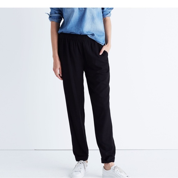 Madewell Black Track Trousers Sz Small - Picture 1 of 7